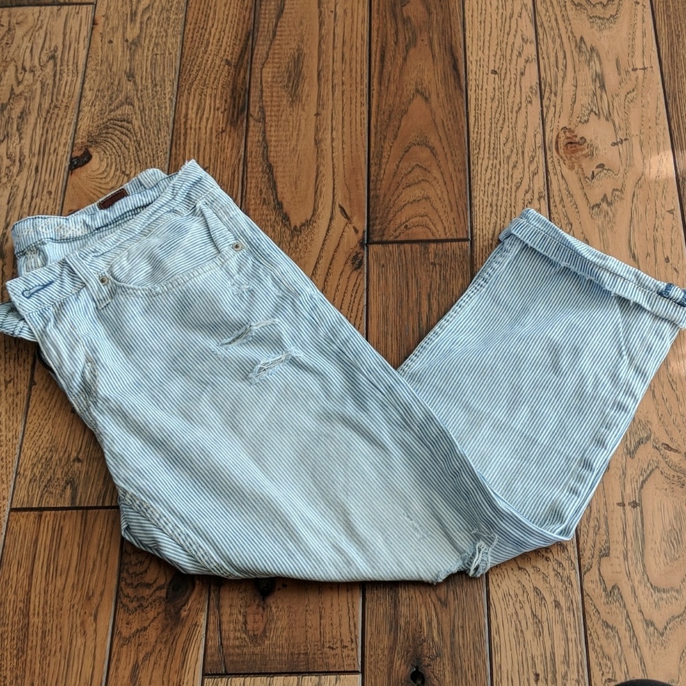 American Eagle Railroad Stripe Skinny Jeans